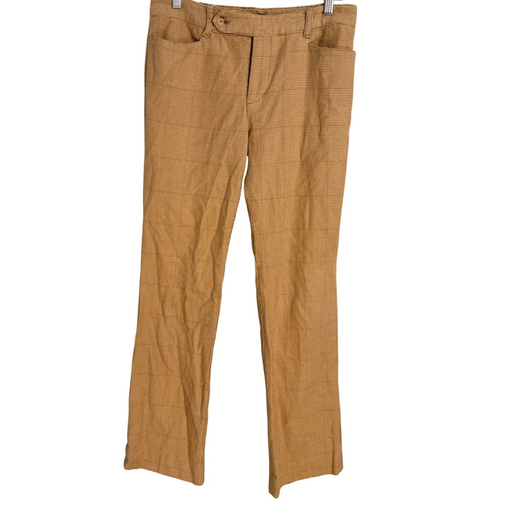 Lauren Ralph Lauren Adelle Tan Houndstooth Straight Leg Pants Womens 6